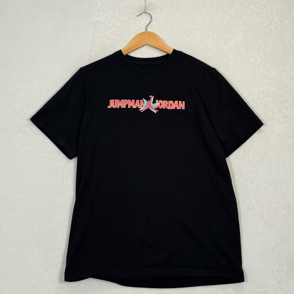 Jordan Black Jumpman Star Graphic T-Shirt Large